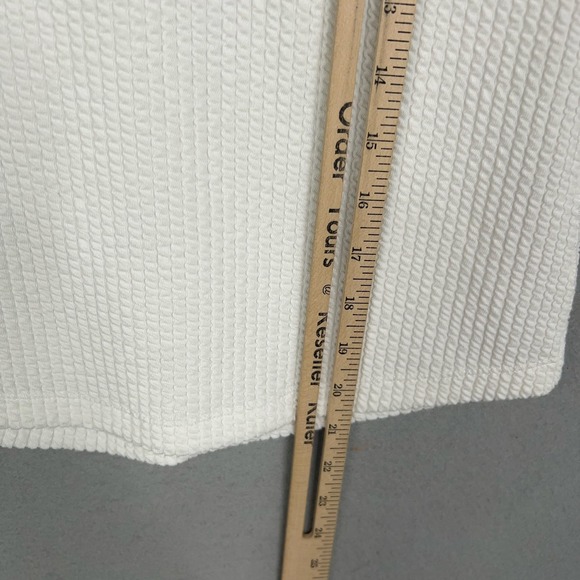 Maeve by Anthropologie Shirt Womens Small White Waffle Knit Twist Front Top Cute - Picture 13 of 15